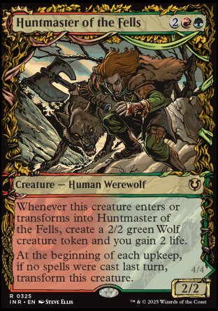 (325) Magic The Gathering Innistrad Remastered: Extras Single: Huntmaster of the Fells / Ravager of the Fells (V.1) Holo Rare