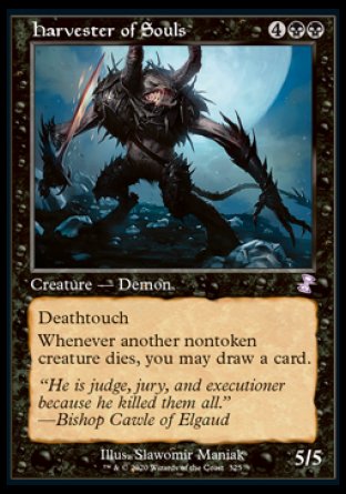 (325) Magic The Gathering Time Spiral Remastered: Extras Single: Harvester of Souls Holo Time Shifted