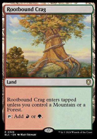 (326) Magic The Gathering Commander: Bloomburrow Single: Rootbound Crag Rare