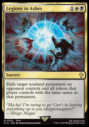 (326) Magic The Gathering Commander: Magic: The Gathering - FINAL FANTASY: Collector's Edition Single: Legions to Ashes Holo Rare