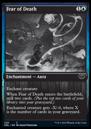 (326) Magic The Gathering Innistrad: Double Feature Single: Fear of Death Holo Common