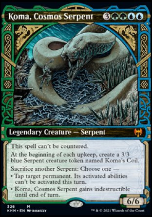 (326) Magic The Gathering Kaldheim: Extras Single: Koma, Cosmos Serpent Holo Mythic