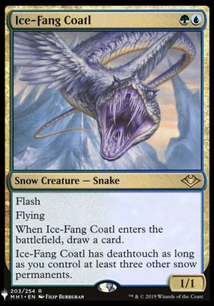 (203) Magic The Gathering The List Single: Ice-Fang Coatl Rare