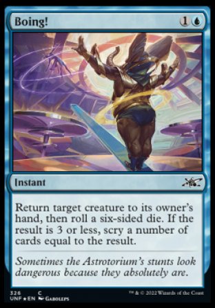 (326) Magic The Gathering Unfinity: Extras Single: Boing! Holo Common