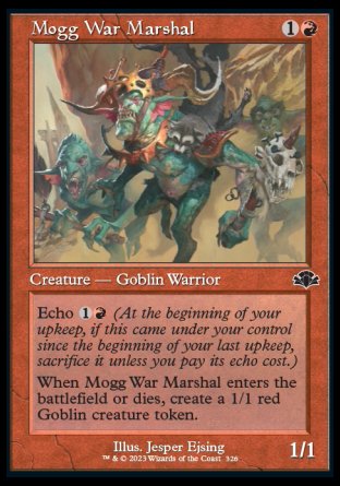(326) Magic The Gathering Dominaria Remastered: Extras Single: Mogg War Marshal Holo Common