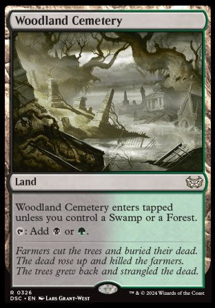 (326) Magic The Gathering Commander: Duskmourn: House of Horror Single: Woodland Cemetery Rare