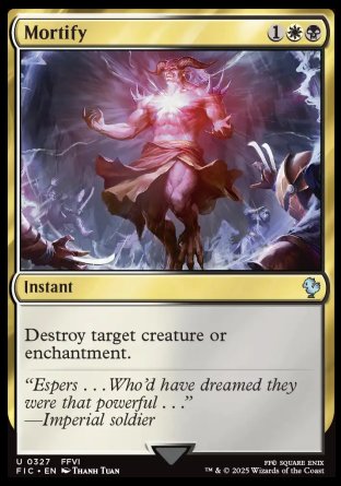 (327) Magic The Gathering Commander: Magic: The Gathering - FINAL FANTASY: Collector's Edition Single: Mortify Holo Uncommon