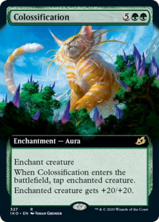 (327) Magic The Gathering Ikoria: Lair of Behemoths: Extras Single: Colossification Holo Rare