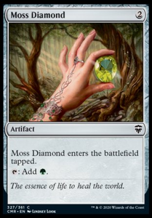 (327/361) Magic The Gathering Commander Legends Single: Moss Diamond Holo Common