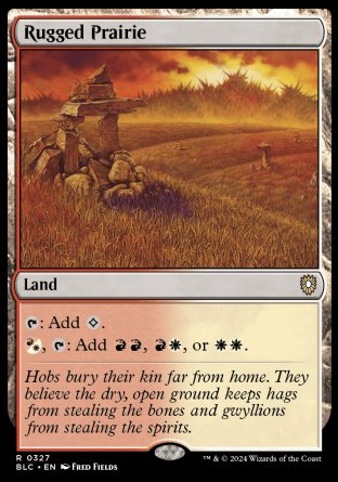 (327) Magic The Gathering Commander: Bloomburrow Single: Rugged Prairie Rare