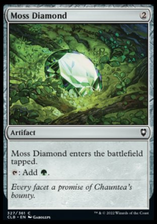 (327) Magic The Gathering Commander Legends: Battle for Baldur's Gate Single: Moss Diamond Holo Common