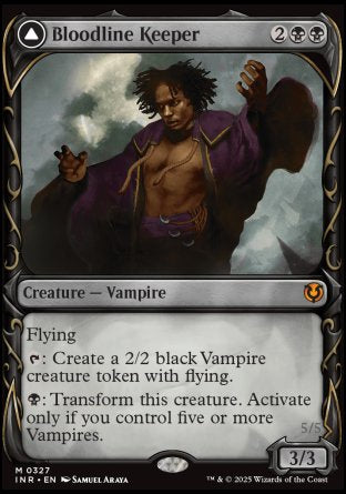 (327) Magic The Gathering Innistrad Remastered: Extras Single: Bloodline Keeper / Lord of Lineage (V.1) Holo Mythic