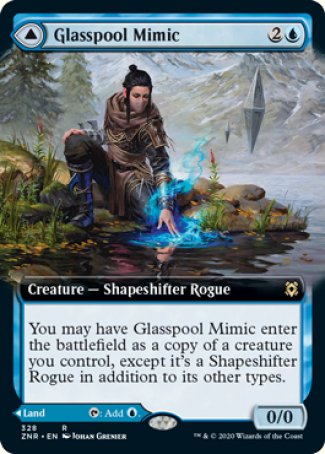 (328) Magic The Gathering Zendikar Rising: Extras Single: Glasspool Mimic // Glasspool Shore Rare