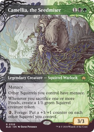 (328) Magic The Gathering Bloomburrow: Extras Single: Camellia, the Seedmiser (V.1) Holo Rare