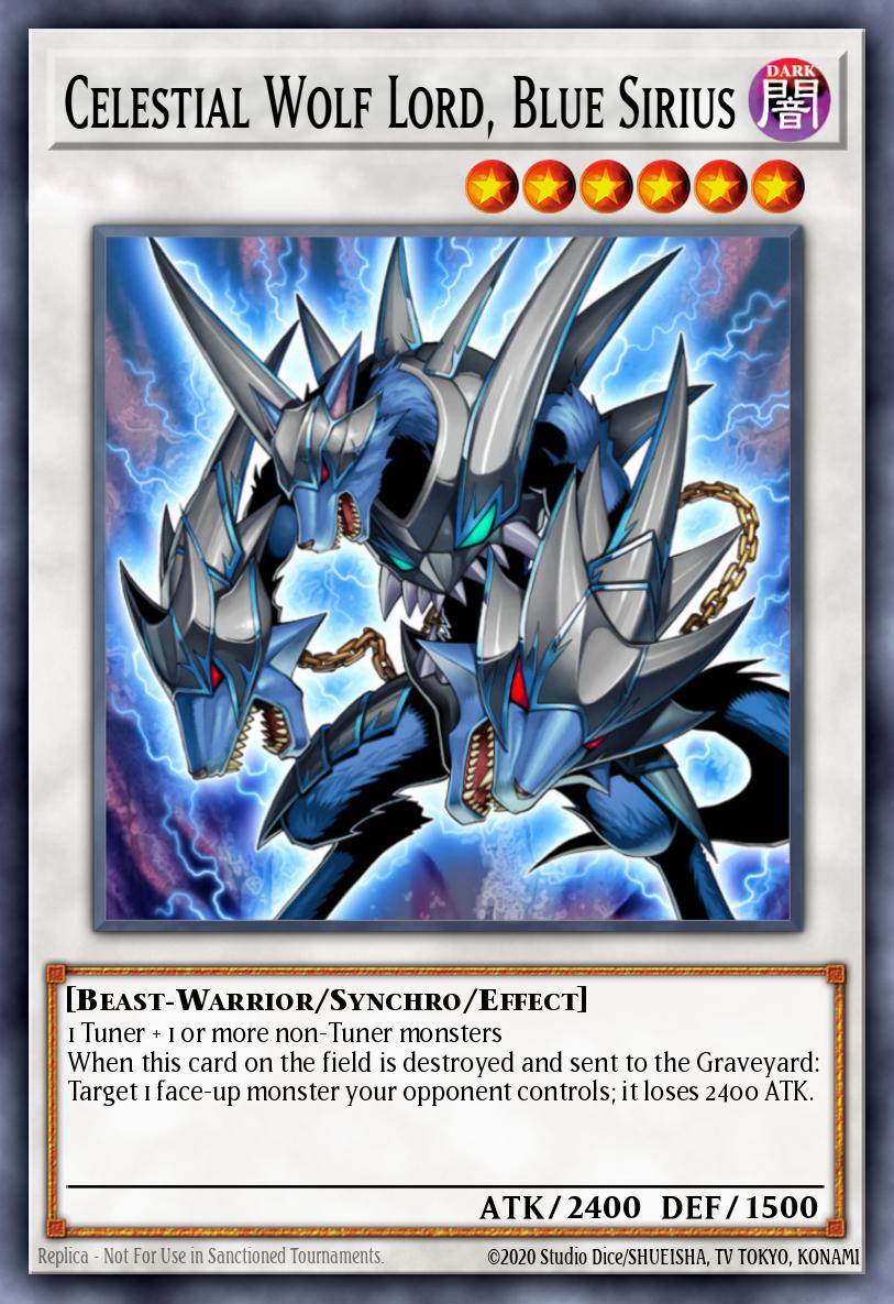 (183) YuGiOh TCG MP14: 2014 Mega-Tins Mega-Pack Single: Celestial Wolf Lord, Blue Sirius Ultra Rare