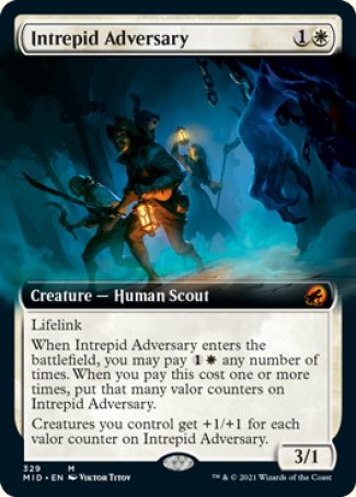 (329) Magic The Gathering Innistrad: Midnight Hunt: Extras Single: Intrepid Adversary Mythic