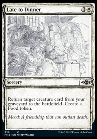 (329) Magic The Gathering Modern Horizons 2: Extras Single: Late to Dinner Holo Common