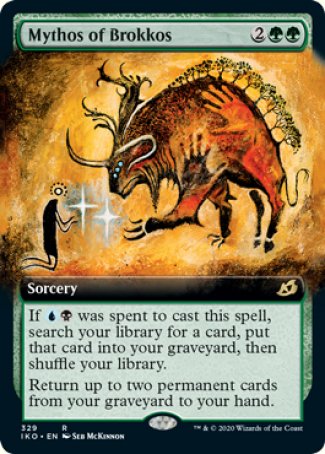 (329) Magic The Gathering Ikoria: Lair of Behemoths: Extras Single: Mythos of Brokkos Holo Rare