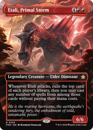 (329) Magic The Gathering Magic: The Gathering Foundations: Extras Single: Etali, Primal Storm (V.1) Holo Rare