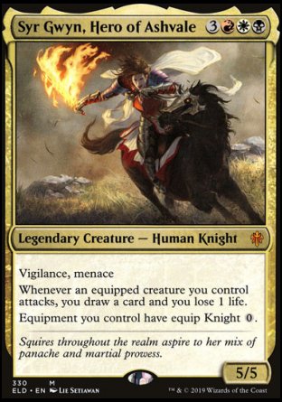 (330) Magic The Gathering Throne of Eldraine: Extras Single: Syr Gwyn, Hero of Ashvale Holo Mythic