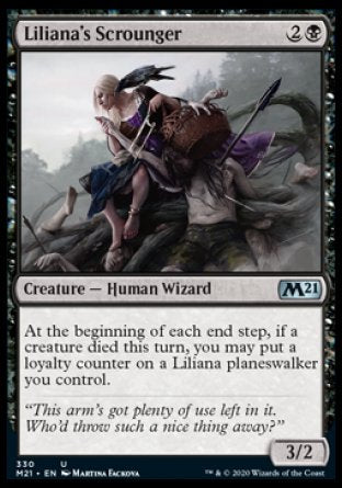 (330) Magic The Gathering Core 2021: Extras Single: Liliana's Scrounger Uncommon