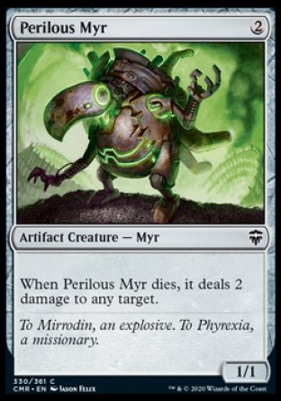 (330/361) Magic The Gathering Commander Legends Single: Perilous Myr Holo Common