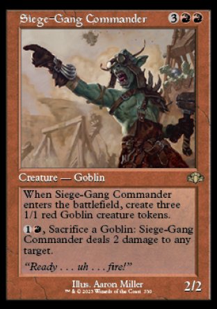 (330) Magic The Gathering Dominaria Remastered: Extras Single: Siege-Gang Commander (V.1) Holo Rare
