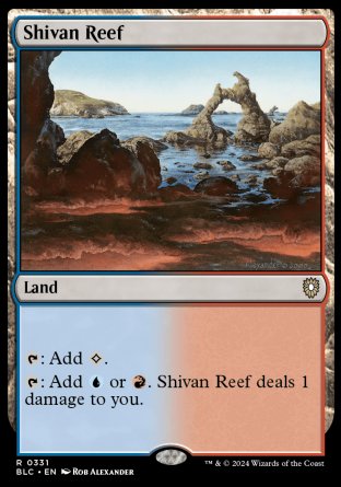 (331) Magic The Gathering Commander: Bloomburrow Single: Shivan Reef Rare