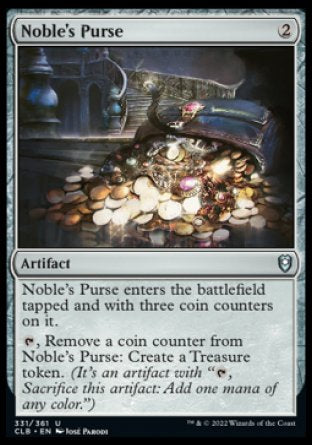 (331) Magic The Gathering Commander Legends: Battle for Baldur's Gate Single: Noble's Purse Holo Uncommon