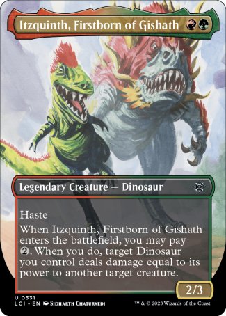 (331) Magic The Gathering The Lost Caverns of Ixalan: Extras Single: Itzquinth, Firstborn of Gishath Holo Uncommon