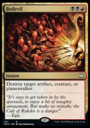 (331) Magic The Gathering Commander: Streets of New Capenna Single: Bedevil Rare