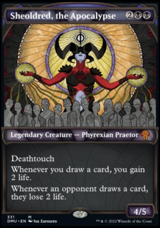 (331) Magic The Gathering Dominaria United: Extras Single: Sheoldred, the Apocalypse (V.2) Mythic