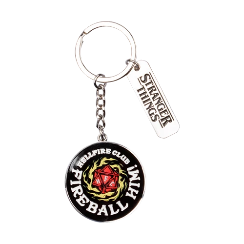 Stranger Things Hellfire Club Fireball Him Keychain