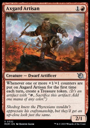 (332) Magic The Gathering March of the Machine: Extras Single: Axgard Artisan Holo Uncommon