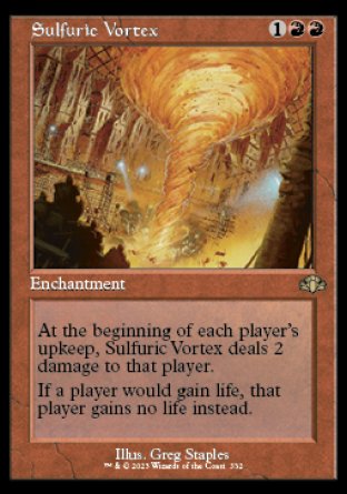 (332) Magic The Gathering Dominaria Remastered: Extras Single: Sulfuric Vortex Holo Rare