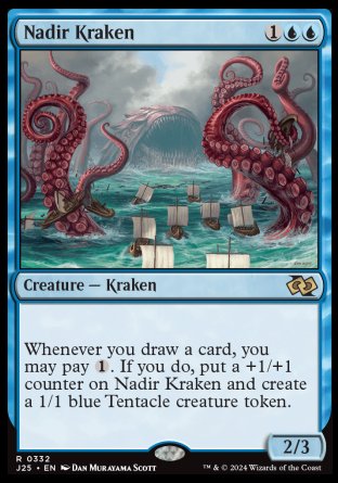 (332) Magic The Gathering Foundations Jumpstart Single: Nadir Kraken Rare