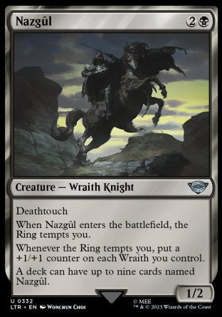 (332) Magic The Gathering The Lord of the Rings: Tales of Middle-earth: Extras Single: Nazg������l (V.1) Uncommon