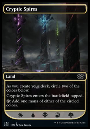 (332) Magic The Gathering Double Masters 2022 Single: Cryptic Spires Common