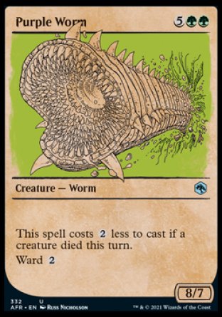 (332) Magic The Gathering Adventures in the Forgotten Realms: Extras Single: Purple Worm Holo Uncommon