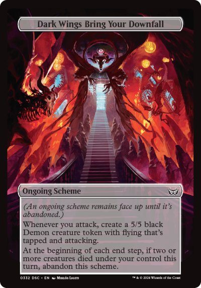 (332) Magic The Gathering Commander: Duskmourn: House of Horror Single: Dark Wings Bring Your Downfall Special