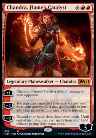 (332) Magic The Gathering Core 2021: Extras Single: Chandra, Flame's Catalyst Holo Mythic