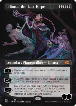 (333) Magic The Gathering Double Masters 2022: Extras Single: Liliana, the Last Hope (V.1) Holo Mythic