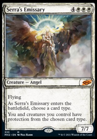 (333) Magic The Gathering Modern Horizons 2: Extras Single: Serra's Emissary Holo Mythic