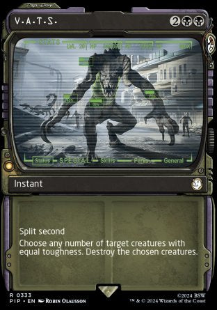 (333) Magic The Gathering Universes Beyond: Fallout: Extras Single: V.A.T.S. (V.1) Rare