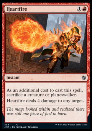 (333) Magic The Gathering Jumpstart Single: Heartfire Common