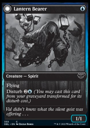 (333) Magic The Gathering Innistrad: Double Feature Single: Lantern Bearer // Lanterns' Lift Holo Common