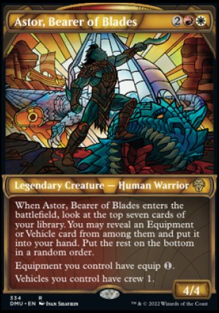 (334) Magic The Gathering Dominaria United: Extras Single: Astor, Bearer of Blades (V.2) Holo Rare