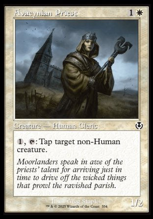(334) Magic The Gathering Innistrad Remastered: Extras Single: Avacynian Priest Holo Common