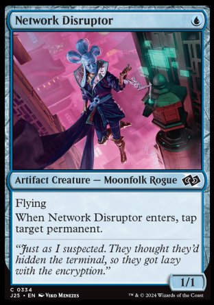 (334) Magic The Gathering Foundations Jumpstart Single: Network Disruptor Common