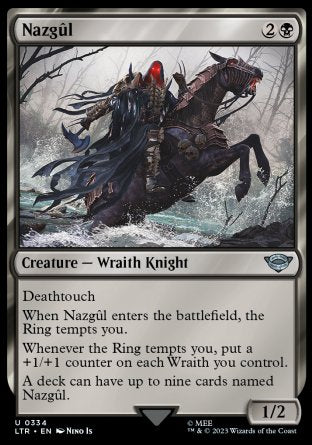 (334) Magic The Gathering The Lord of the Rings: Tales of Middle-earth: Extras Single: Nazg������l (V.3) Holo Uncommon